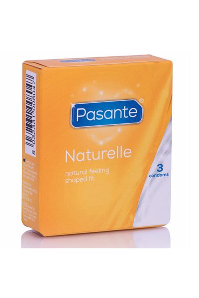 PASANTE Condoms with Natural Sensitivity, Maximum Protection and Comfort, Pasante Naturelle, 3 Pieces