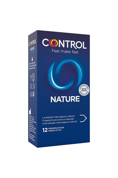 control Ultra-Comfortable Condoms, Safe Protection and Natural Experience, Nature Control, 12 pcs