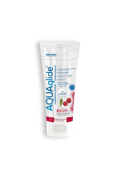 AquaGlide Lubrifiant Pe Baza de Apa cu Aroma de Cirese, Testat Dermatologic, ...