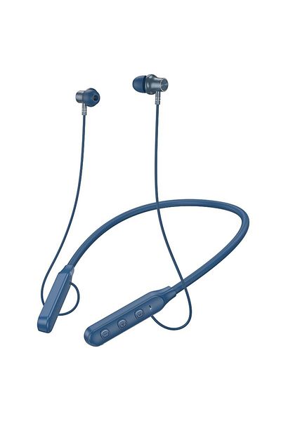 REDz Accessories Căști sport wireless, cu bandă de gât, Hoco ES74, Bluetooth, intraauriculare, albastre