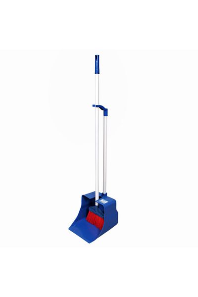 Wesso Industrial Outdoor Cleaning Set – Dustpan and Garbage Brush Set with Cabinet