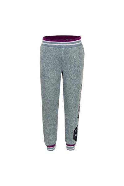 Frozen Girls' tracksuit bottoms, fleece, gray, 104 cm, Real Power, Frozen, Disney