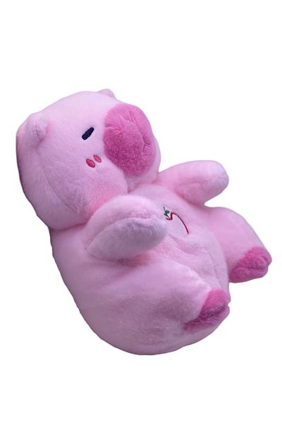 JPT Pink Capybara plush toy with breathing function, soothing melodies and light