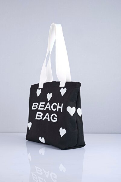 Sebir Moda Τσάντα παραλίας με μοτίβο καρδιάς