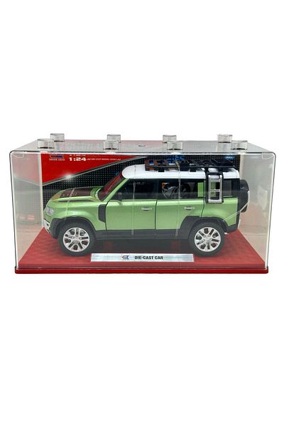 JPT Land Rover Defender Die-Cast SUV Model 1:24 Green - Off-Road Defender 110 - sounds, lights and spring