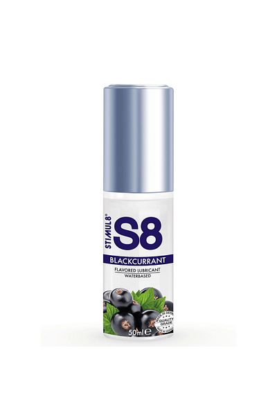 Stimul8 S8 Lubrifiant Pe Baza de Apa, Gust De Coacaze Negre, Momente Intime, S8 Blackcurrant Lubricant, 50ml