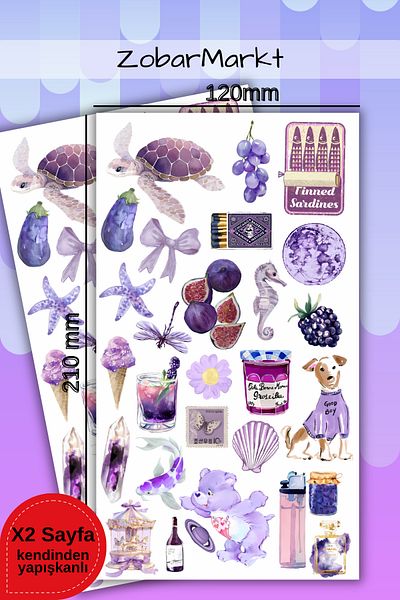 ZobarMarkt ONLINE MARKETING Lavender Dreams Sticker Set (Bullet Journal- Agenda - Laptop)