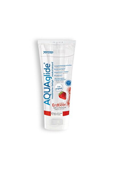 AquaGlide Lubrifiant Pe Baza de Apa cu Aroma de Capsuni, Testat Dermatologic,...