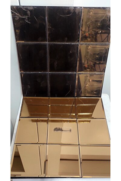 ea-br6 BRONZ 4 ADET 30x30 BİZOTELİ GERÇEK AYNA EUZÜ BESMELELİ YAPIŞKANLI