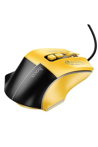 REDz Accessories Wired Gaming Mouse, 1200-3600dpi, 7 Buttons, Hoco Gm31, Usb-a, Black/yellow