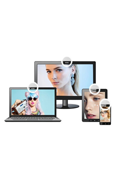 REDz Accessories Δακτύλιος LED για Selfie/Βίντεο/Ζωντανές λήψεις, Κλιπ τηλεφώνου, RK-12, Μαύρο