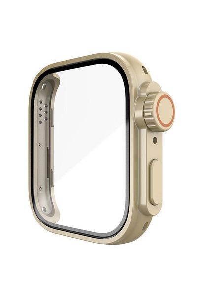 REDz Accessories Case With Screen Protector, Glass For Huawei Watch Fit 3, Ultra Watch Look, Rose-gold
