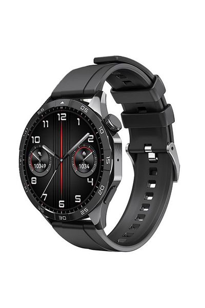 REDz Accessories Xo Watch4 Smart Sport Smart Watch, Bluetooth, 1.43” Amoled Screen, 250mah, Silicone, Black