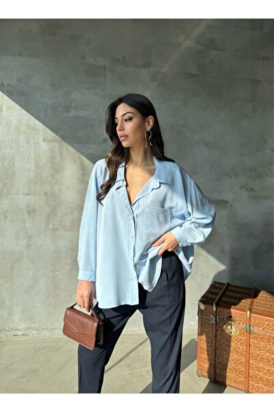 4EVERTİGER OVERSIZE STANDART BEDEN KADIN GÖMLEK