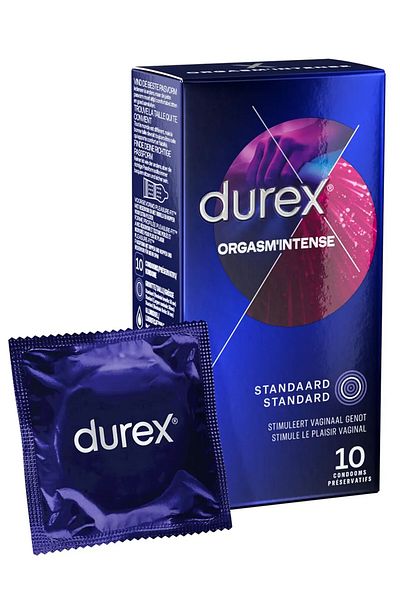 Durex Desirex™ Gel Stimulating Condoms, Intensified Pleasure, Durex Orgasm' Intense, 10 Pieces