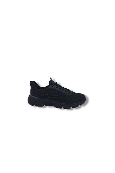 Lescon Meru Flex Men's Black Mesh Walking Running Sports Shoes