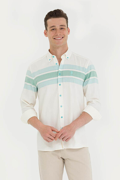 U.S. Polo Assn. U.S. Polo Assn. Rıbaro Mint Yeşili Erkek Gömlek 1584026