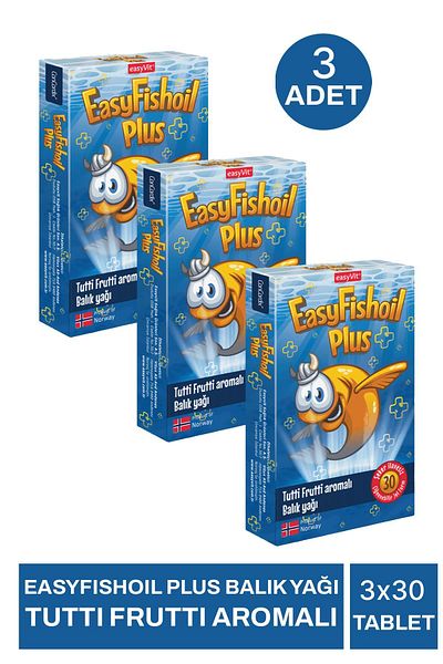 Seddar Collection Easyfishoil Plus Fish Oil Tutti Frutti Flavored 30 Chewable Gel 3 Pcs