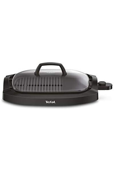 TEFAL Grill | Plancha Electric Smokeless Grill with Lid | Black | Non-stick | 2 Year Warranty | CB6A