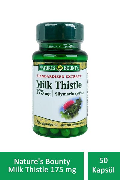 Seddar Collection Nature's Bounty Milk Thistle 175 Mg 50 Capsules