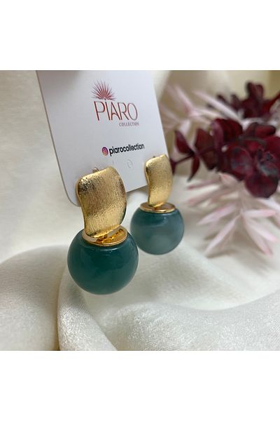 Piaro Collection Colorful Ball Steel Earrings