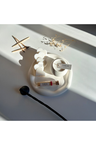 THEIA HOME KALP MUM OVAL TABAK VE KİBRİT 4'LÜ SET