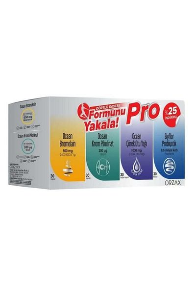 Seddar Collection Catch Ocean Form Set of 4 30 Capsules - Bromelain + Chromium Picolinate + Black Cumin Y