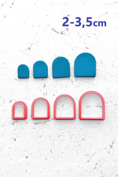 WE3D Pencere Polimer Kil Seramik Hamuru Kesici Kalıp Seti 2 - 2,5 - 3 - 3,5cm