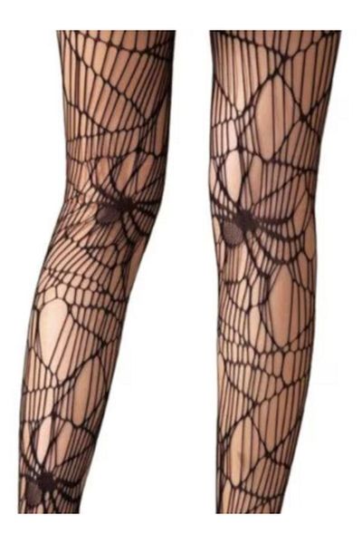 SYGGY Dres dama Spider's Web, model cu panza de paianjen, negru, marime universala