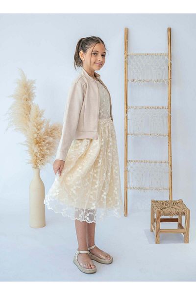 Stayele Chic Blossom Lace Dress with Elegant Jacket