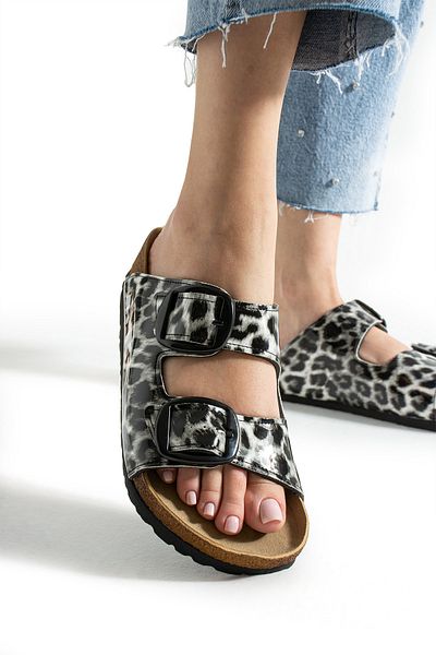 COMFORT OF PANTOFOLE Patent Leather Leopard