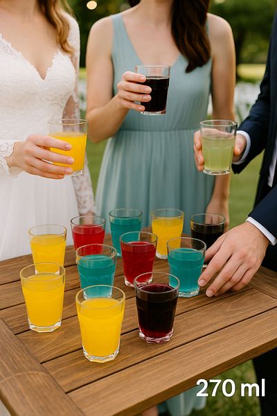 Open Home Concept 270 ml Plastic Cups for Weddings & Events – 20 Pieces