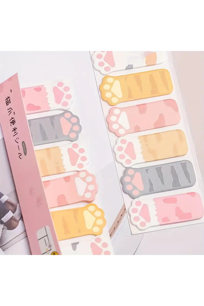 DA Accessories Yapışkan Not Renkli Kedi Pençeli