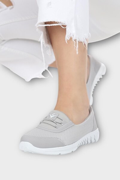 Liger Women's Orthopedic Mesh Mother Ballerina Casual Shoes Gray