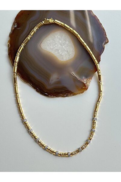 YOUES JEWELRY 14K RENK TAŞLI LÜX VIP SERİ PREMİUM KALİTE KOLYE RENK ATMAZ