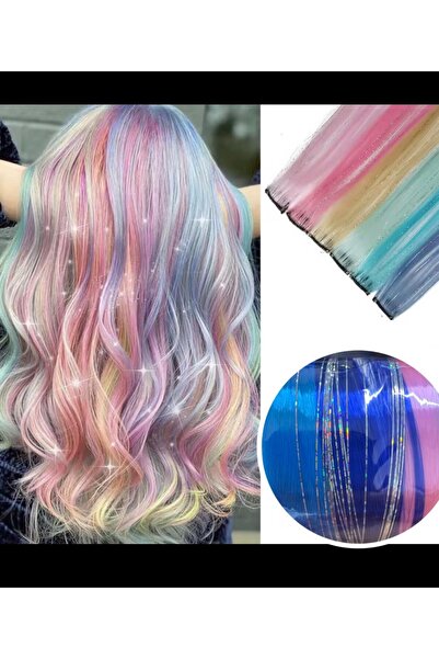 AresTokaAksesuar SİMLİ RENKLİ ÇITÇIT TOKALI TİNSEL SAÇ AKSESUARI