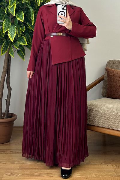 Nees Double-breasted Chiffon Dress