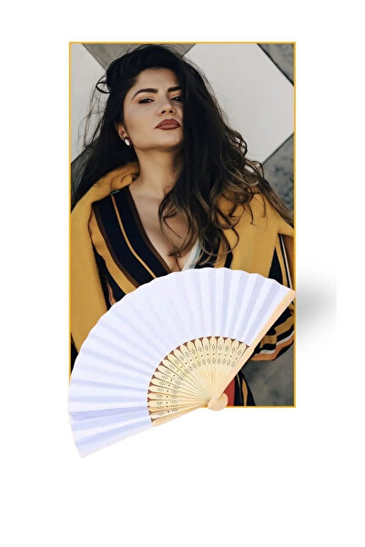 artıbir bodrum Bambu Kağıt Yelpaze, Hafif ve Şık Yazlık Aksesuar