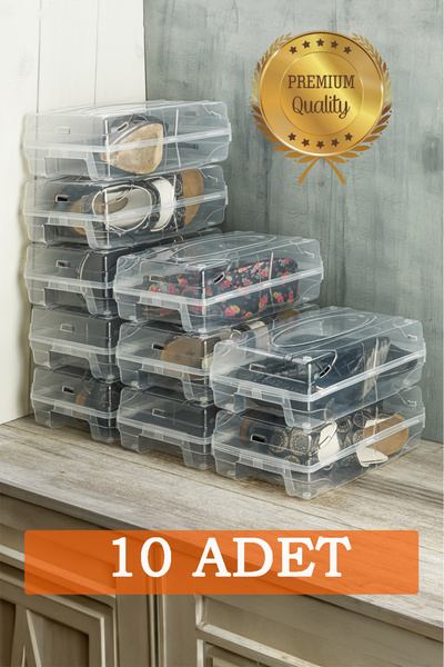 Mim Life 10'lu Şeffaf Ayakkabı Saklama Kutusu Kadın