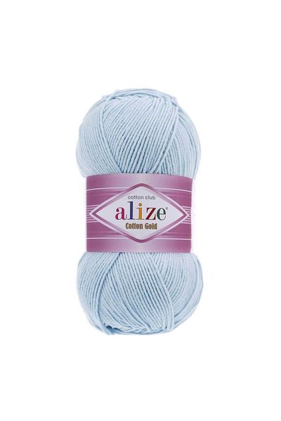 Alize Amigurumi Punch Ipi 513 - Bumbac de vară, Albastru Cristal, Ață Bumbac Aur