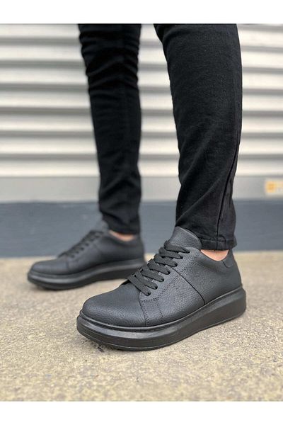 Joy Ayakkabı JY151 Boost Lace-up Skin Ανδρικά παπούτσια casual sneaker CST - Μαύρο