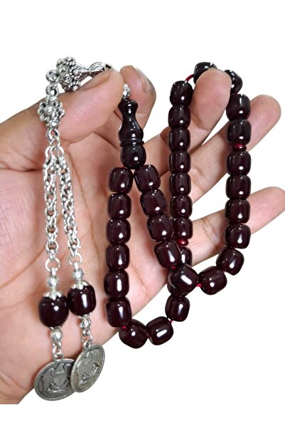 Cekke Tesbih Sıkma Kehribar 10*11 mm Fırınlı Çubuk Sıkma Günlük Kullanıma Uyg...