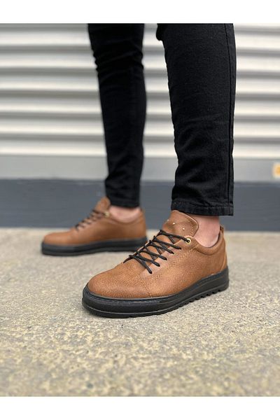 Joy Ayakkabı JY152 Cool Lace-up Skin Ανδρικά καθημερινά αθλητικά κλασικά παπούτσια CST - Tan