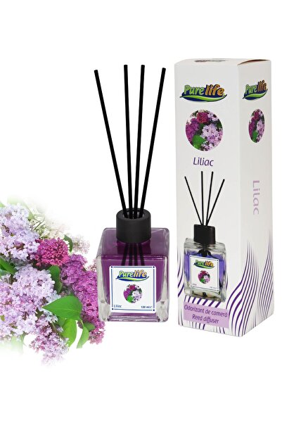 PureLife Odorizant de camera cu betisoare Purelife, 120 ml, Liliac