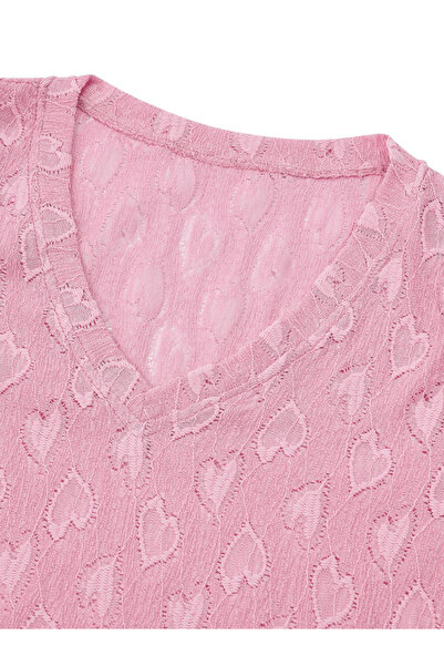 Take Two By Styli Texture Twisted Knot Short Sleeve Top