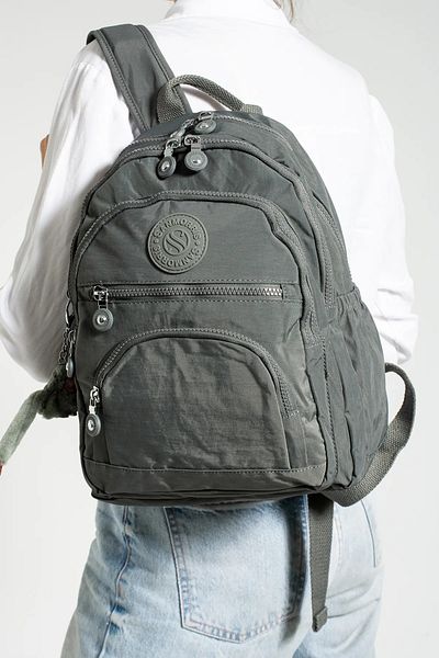 OLDSO Sanmorris Unisex Water Resistant Crinkle Fabric Multi-Compartment Medium Size Laptop School and Backpack