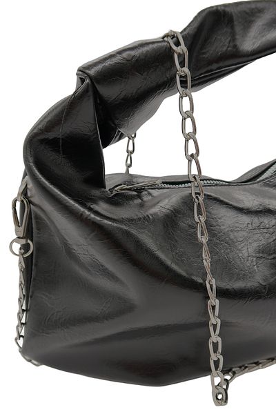 VAGGON Women's Black Faux Leather Handbag V00005-C