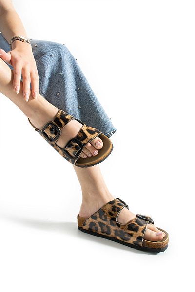COMFORT OF PANTOFOLE Παντόφλες Leopard λουστρίνι