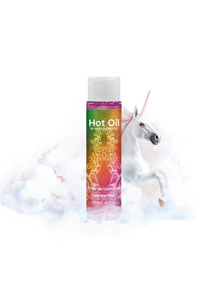 NUEI Ulei de Masaj "Elixir de Unicorniu", Efect de Incalzire si Hidratare, Hot Oil, 100ml