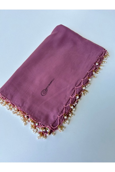 BENLİ Золота вишивка бісером з перлами Есарп Язма 100x100см